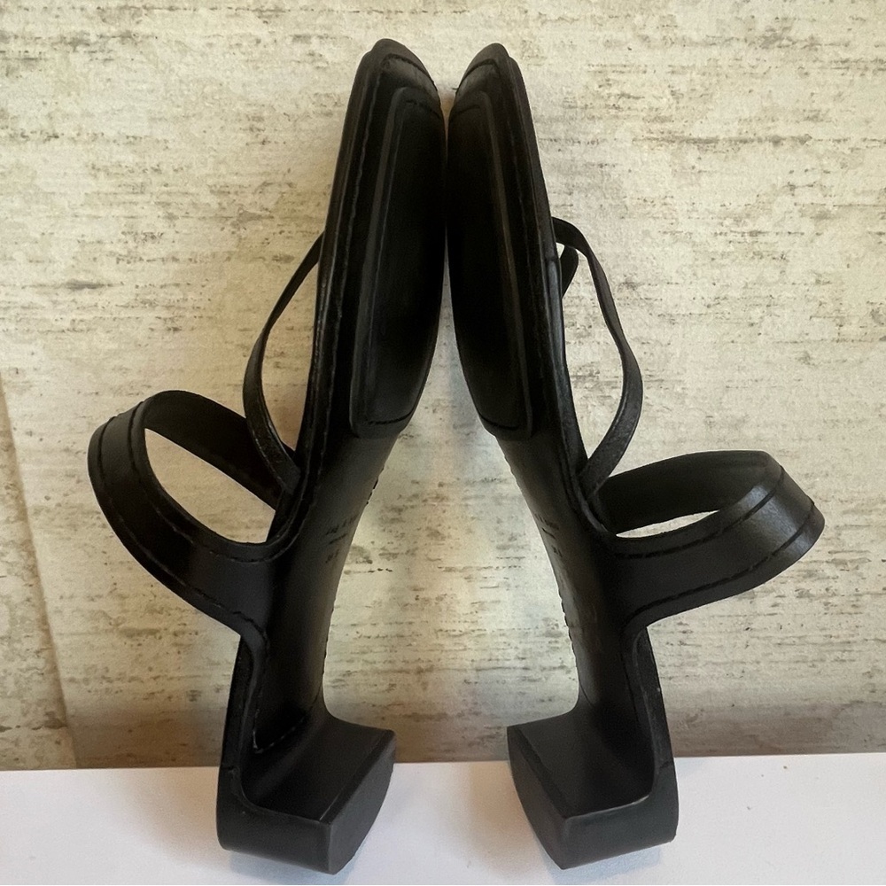 Rag & Bone Women's Colt Black Mid-Heel Sandal Size 9.5 Square Toe - Picture 13 of 16